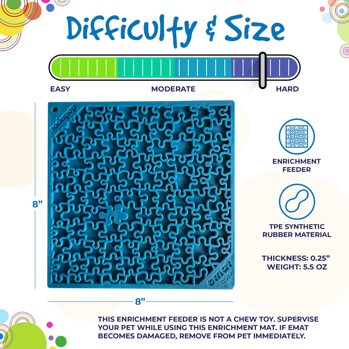 SodaPup Jigsaw eMat Pet Enrichment Lick Mat