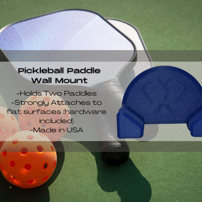 Pickleball Paddle Wall Mount — Holds Two