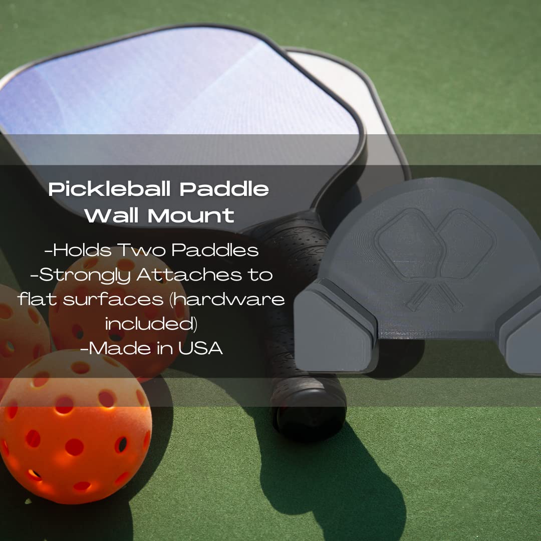 Pickleball Paddle Wall Mount — Holds Two