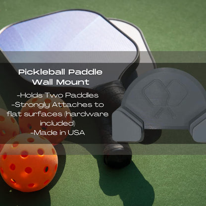 Pickleball Paddle Wall Mount — Holds Two