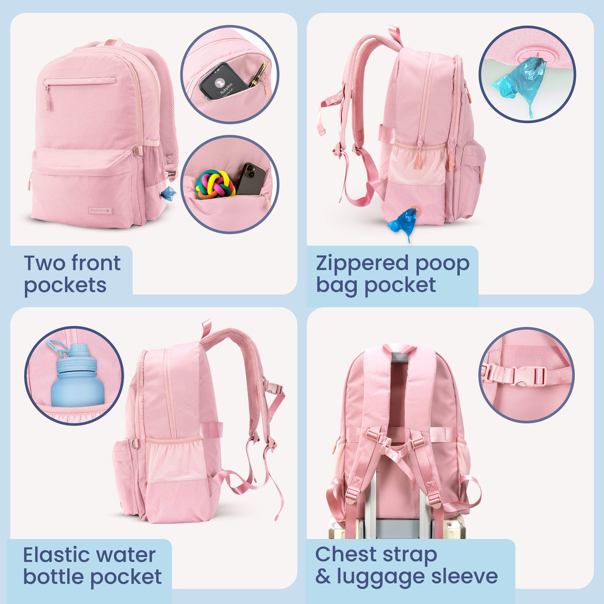Rubyloo Original Doggy Bag® Travel Backpack