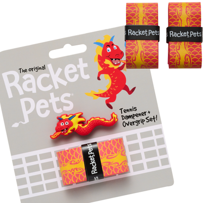 Tennis Grip & Dampener Kit — Red Dragon