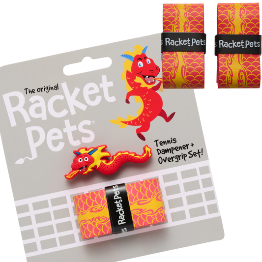 Tennis Grip & Dampener Kit — Red Dragon