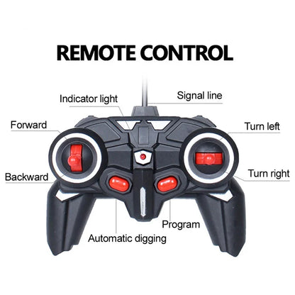 1:24 6 Channel RC Excavator Remote Control Construction Toy