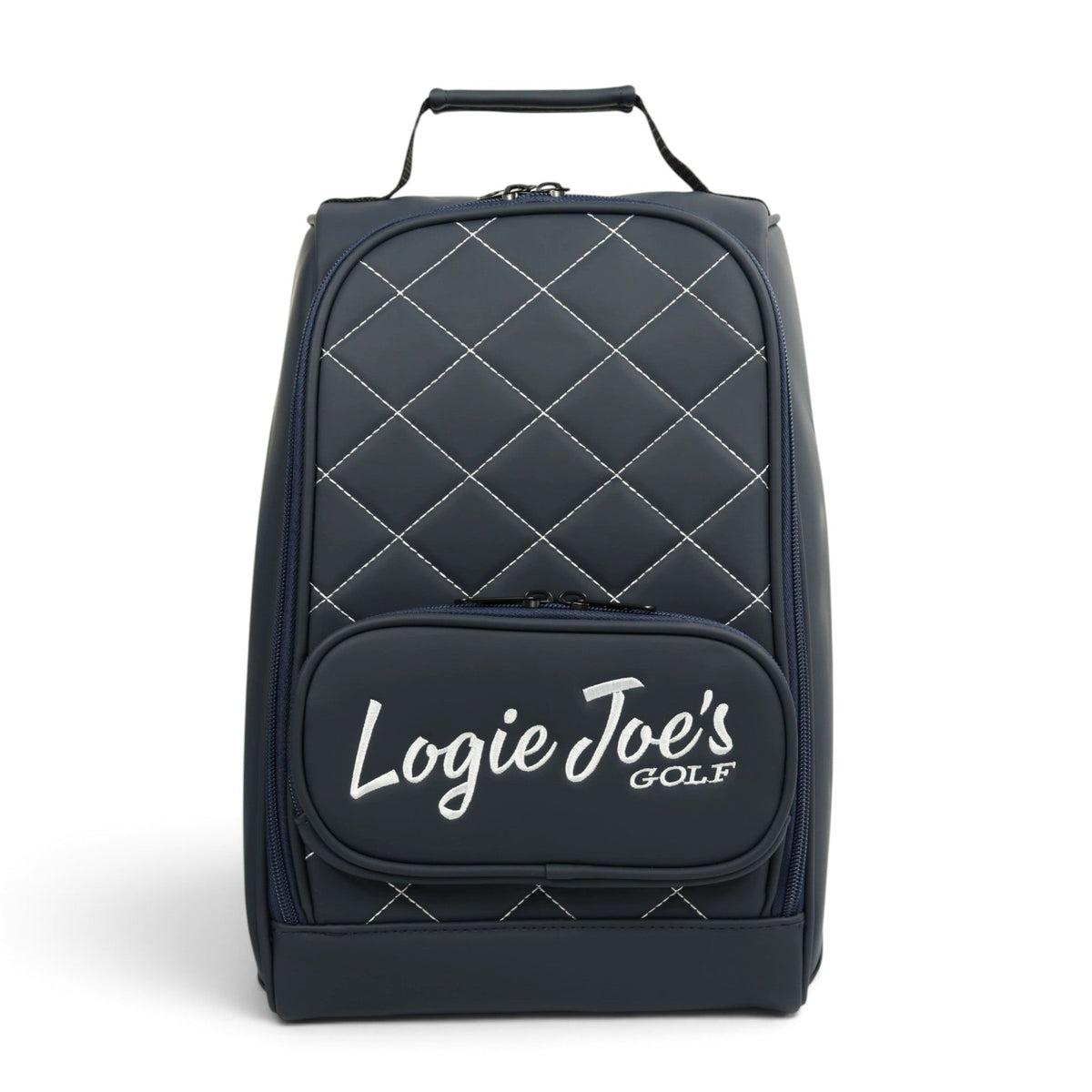 Navy & White Quilted Golf Shoe Bag