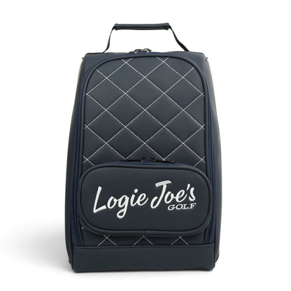 Navy & White Quilted Golf Shoe Bag