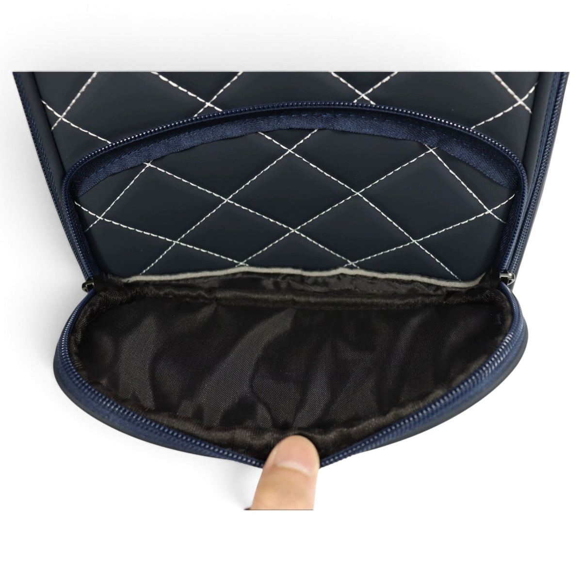 Navy & White Quilted Golf Shoe Bag