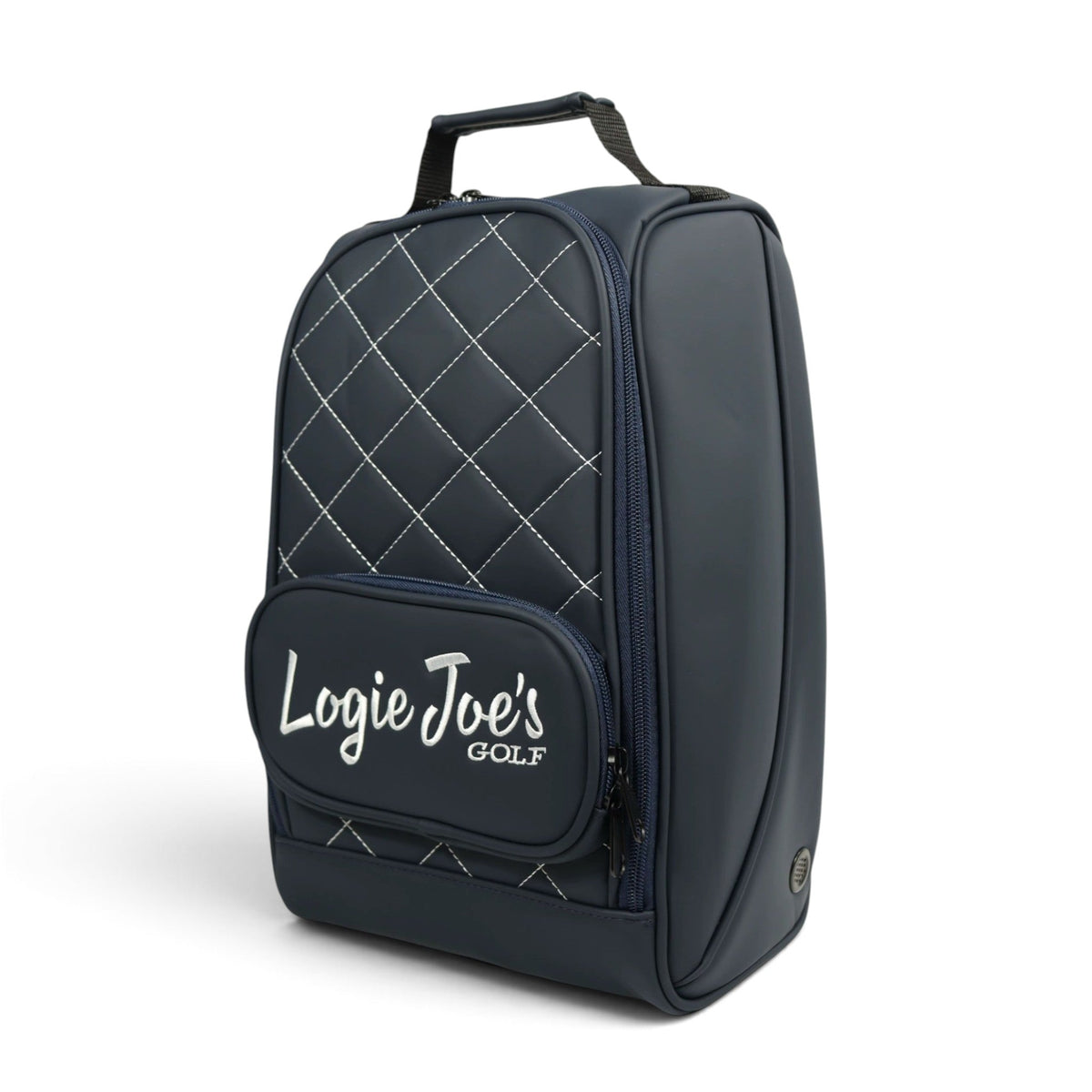 Navy & White Quilted Golf Shoe Bag