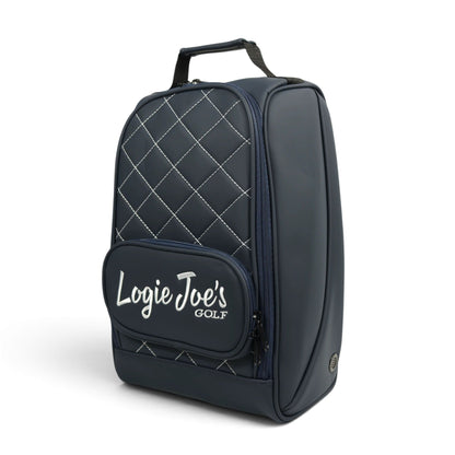 Navy & White Quilted Golf Shoe Bag