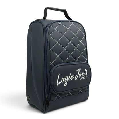 Navy & White Quilted Golf Shoe Bag