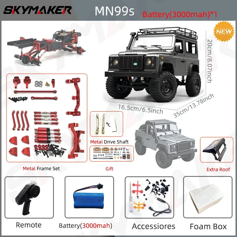 1:12 RC Car MN99s MN98 4WD Rock Crawler Remote Control Truck Toy