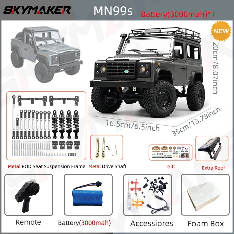 1:12 RC Car MN99s MN98 4WD Rock Crawler Remote Control Truck Toy