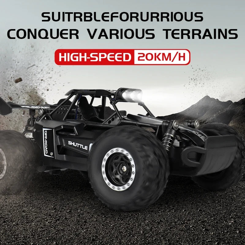 ZWN 1:16 RC Off-Road Car with LED Lights – 2.4GHz Remote Control Climbing Vehicle