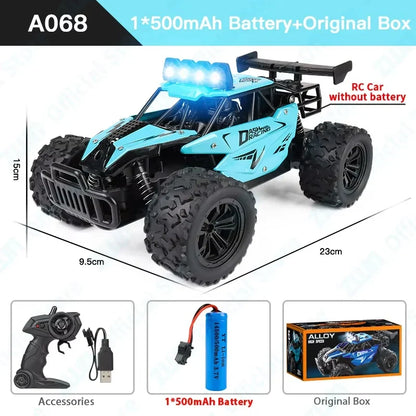 ZWN 1:16 RC Off-Road Car with LED Lights – 2.4GHz Remote Control Climbing Vehicle