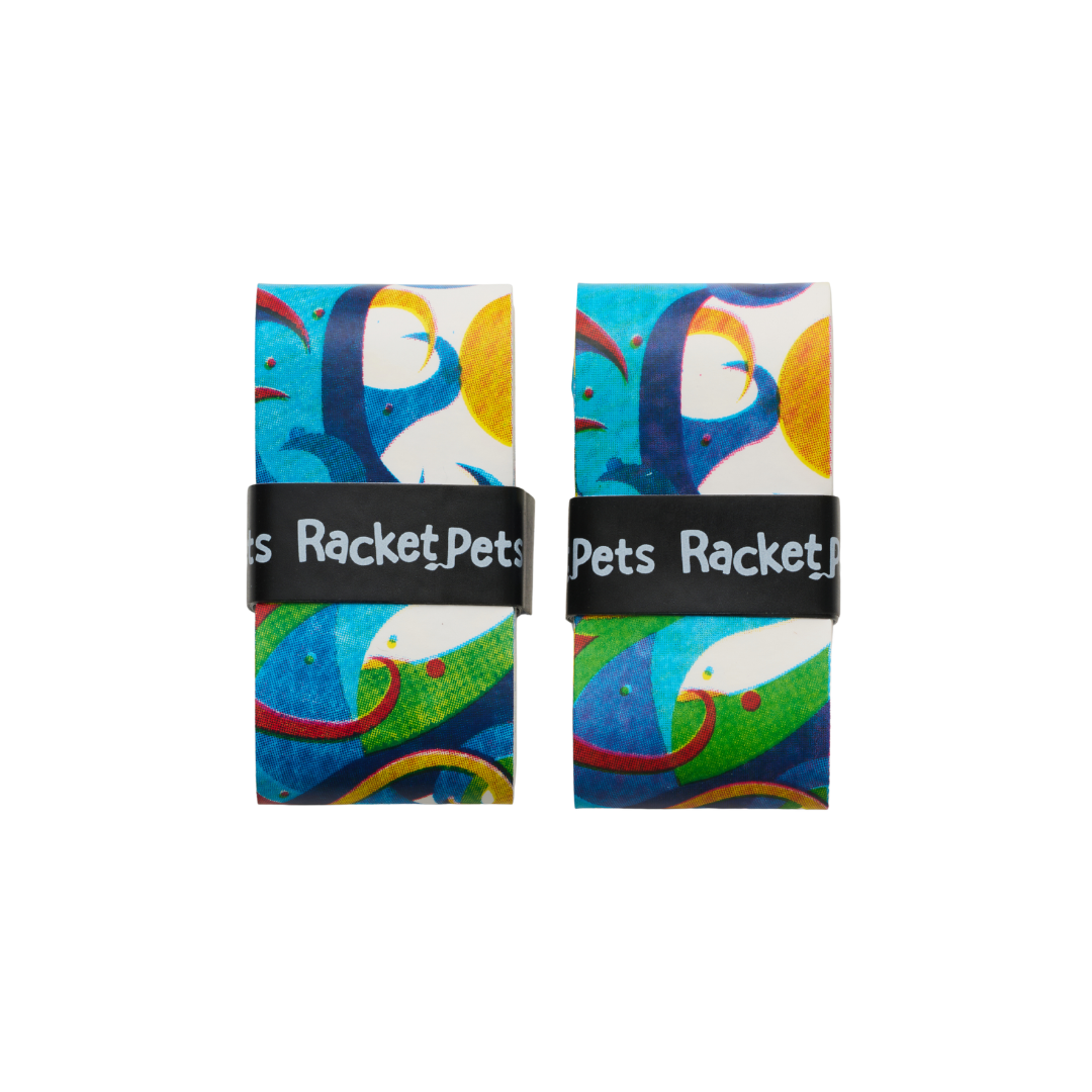 Tennis Grip & Dampener Kit — Blue Shark