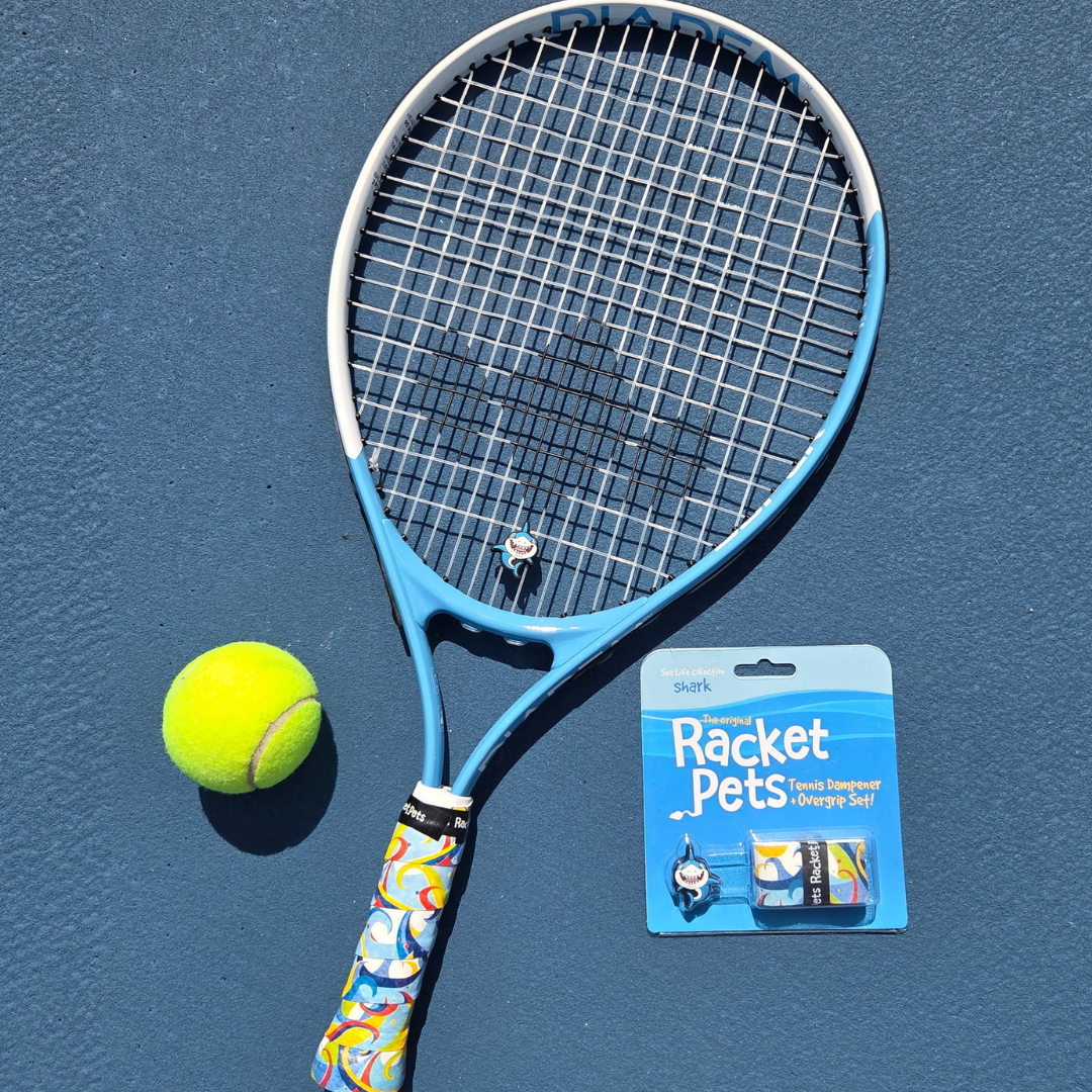 Tennis Grip & Dampener Kit — Blue Shark