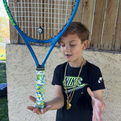Tennis Grip & Dampener Kit — Blue Shark