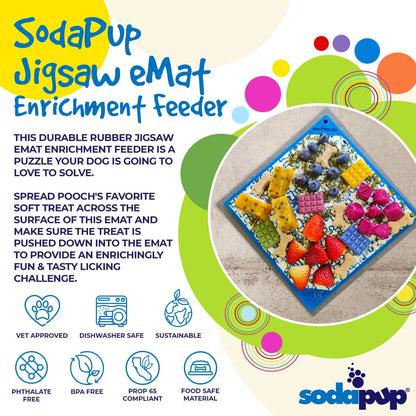 SodaPup Jigsaw eMat Pet Enrichment Lick Mat